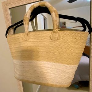 Women straw beach bag